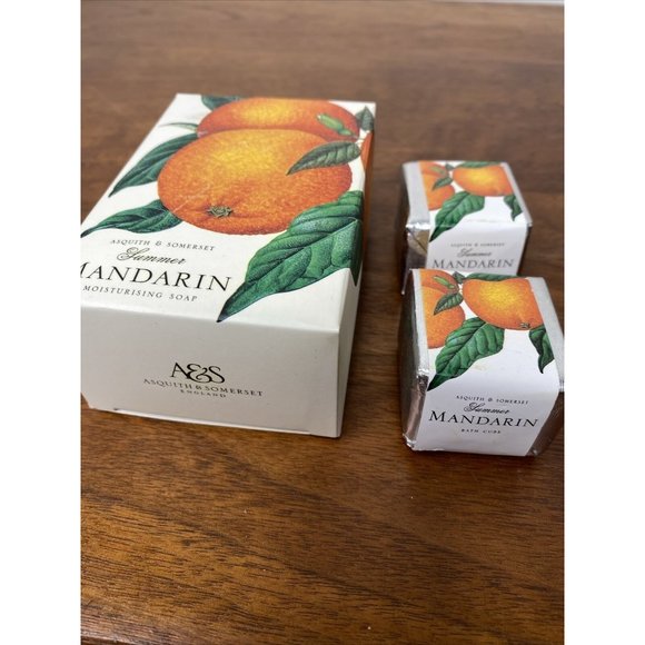 Asquith & Somerset Mandarin Moisturising Bar Soap 5.3 oz Bath Cube Lot - Picture 2 of 4